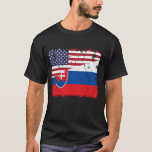 Camiseta Eslovaquia Orgullo Bandera eslovaca norteamericana