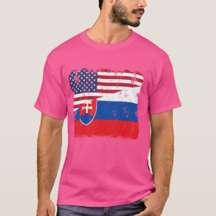 Camiseta Eslovaquia Orgullo Bandera eslovaca norteamericana
