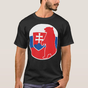 Camiseta Eslovaquia tiene bandera nacional de Eslovaquia