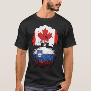 Camiseta Eslovenia Bandera de raíces eslovenas canadienses