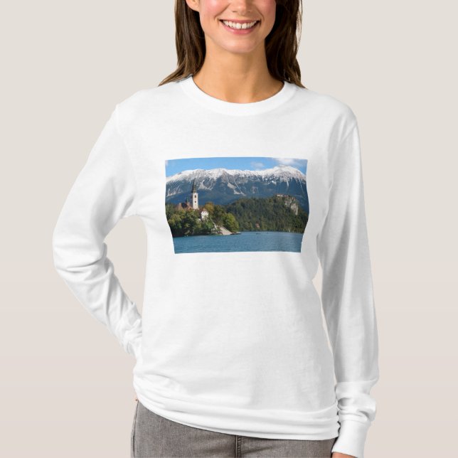 Camiseta Eslovenia, Bled, Lago de Bled, Isla de Bled, Bled  (Anverso)