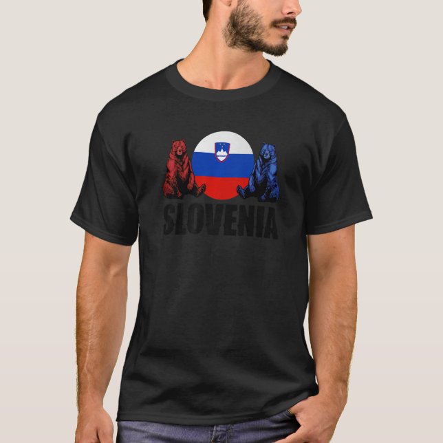 Camiseta Eslovenia Eslovenia Bandera Eslovena Animal Nacion (Anverso)