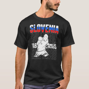 Camiseta Eslovenia Mesa de Tenis Apoya al Ping Pong esloven