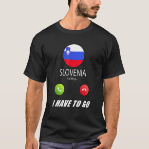Camiseta Eslovenia, recuerdo de la bandera, llama