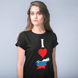 Camiseta Eslovenia Vertical me encanta la bandera eslovena 