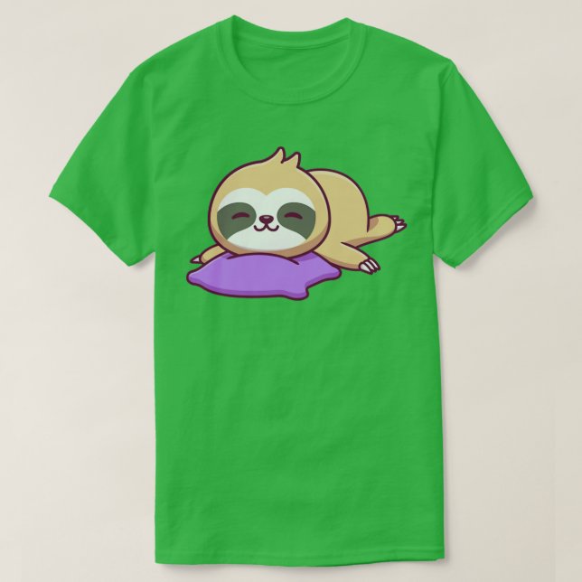 Camiseta Esmortización suave durmiendo sobre la almohada (Diseño del anverso)