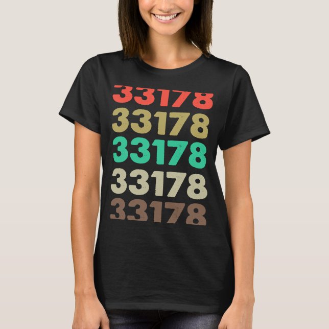 Camiseta Eso Dice 33178 Código Retro Zip Zipcode 33178 (Anverso)