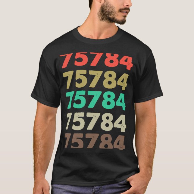 Camiseta Eso Dice 75784 Código Retro Zip Zipcode 75784 (Anverso)