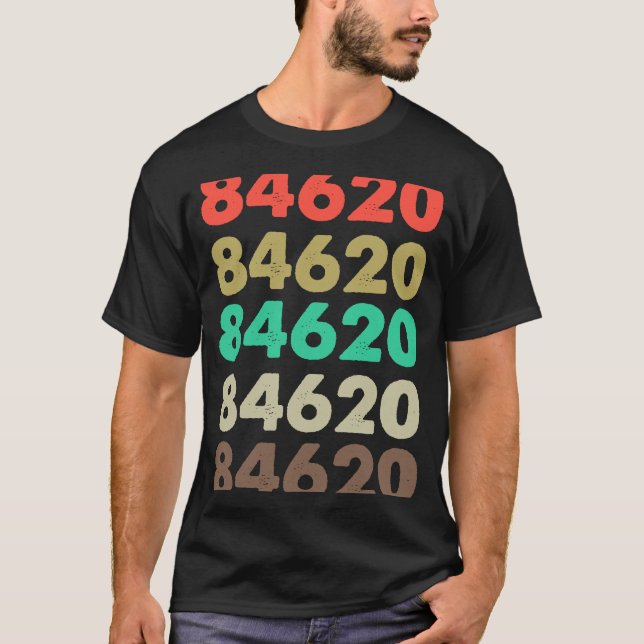 Camiseta Eso dice 84620 Código Retro Zip Zipcode 84620 (Anverso)