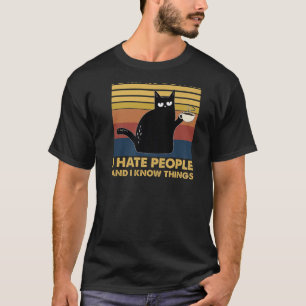 Camiseta Eso es lo que bebo café y odio a la gente gato