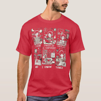 Camiseta Eso Es Lo Que Escucho Música Que Bebí Café F