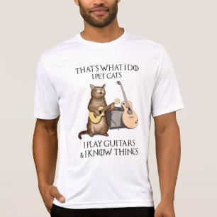 Camiseta Eso es lo que hago, Mascota gatos que toco guitare