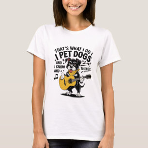Camiseta Eso es lo que hago mascota perros y guitarras