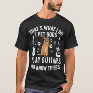 Camiseta Eso Es Lo Que Hago, Mascotas Perros Juegan Guitarr