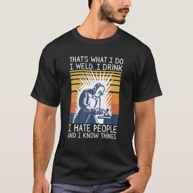 Camiseta Eso es lo que hago que bebo, odio a la gente (Anverso)