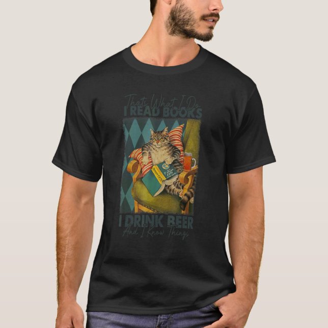 Camiseta Eso es lo que leo libros beber cerveza saber cosas (Anverso)