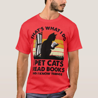 Camiseta Eso Lo Que Hago Es Mascota De Gatos Que Leo Libros