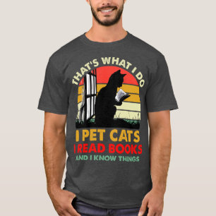Camiseta Eso Lo Que Hago Es Mascota De Gatos Que Leo Libros
