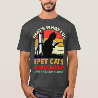 Camiseta Eso Lo Que Hago Es Mascota De Gatos Que Leo Libros