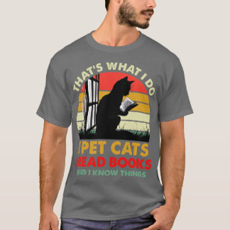 Camiseta Eso Lo Que Hago Es Mascota De Gatos Que Leo Libros