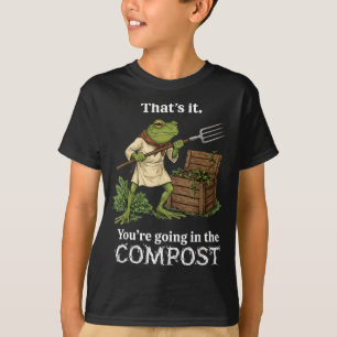 Camiseta Eso Va en La Compostadora Rana Jardinería Divertid