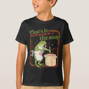 Camiseta Eso va en la sopa meme divertido de rana para San 