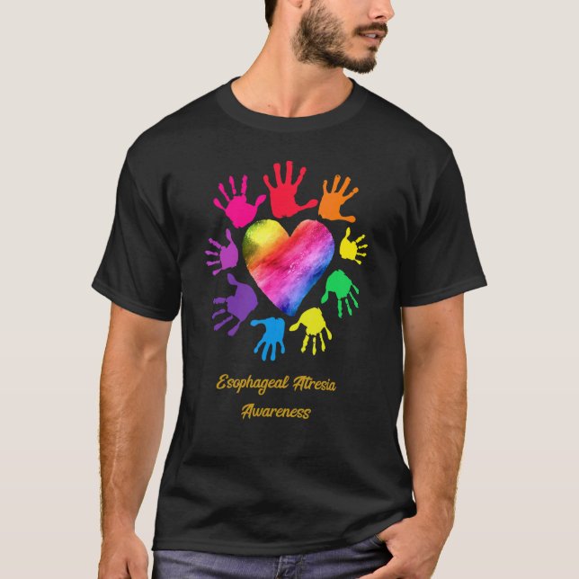 Camiseta Esophageal Atresia Awareness Hands Esophageal Atre (Anverso)