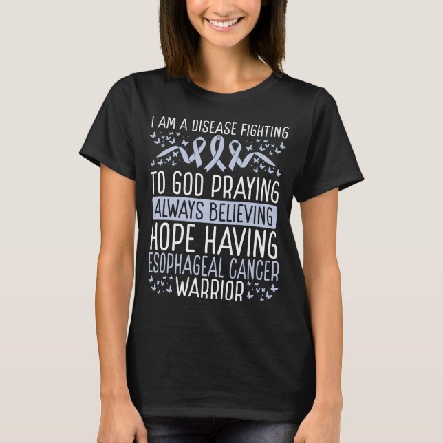 Camiseta Esophageal Cancer Warrior Disease Awareness Ribbon (Anverso)