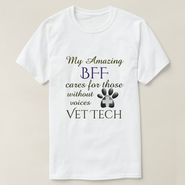 Camiseta Ésos sin tecnología del veterinario de las voces (Diseño del anverso)