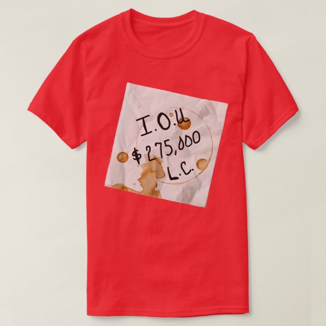 Camiseta Esos son pagarés (Diseño del anverso)