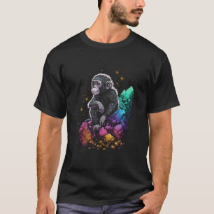 Camiseta Esoteric Monkey Ape Crystals Cute Ilustracion