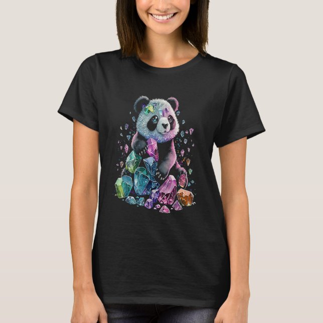 Camiseta Esoteric Panda Crystals Cute Illustration  3 (Anverso)