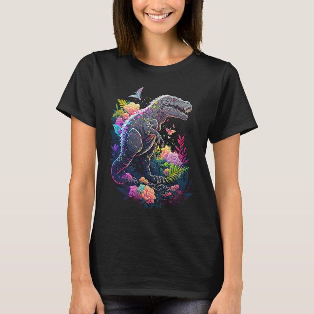 Camiseta Esoteric Rex Trex Crystals Cute Illustration  2 (Anverso)