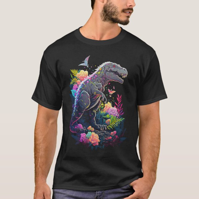 Camiseta Esoteric Rex Trex Crystals Cute Illustration  2 (Anverso)