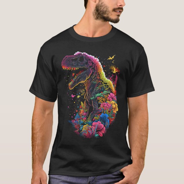 Camiseta Esoteric Rex Trex Crystals Cute Illustration  4 (Anverso)