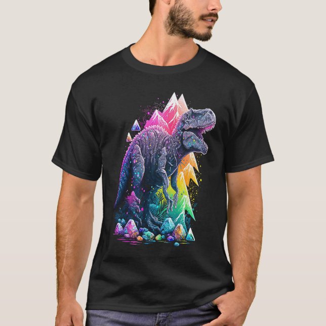Camiseta Esoteric Rex Trex Crystals Cute Illustration  6 (Anverso)