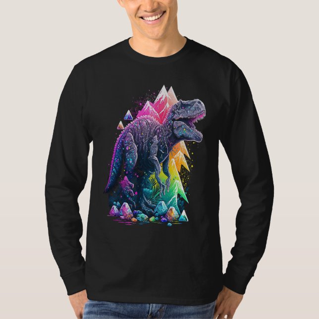 Camiseta Esoteric Rex Trex Crystals Cute Illustration  6 (Anverso)