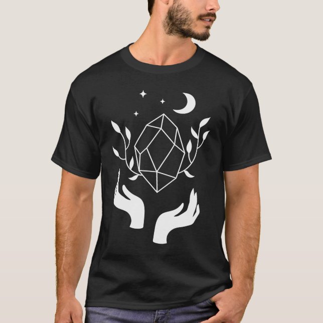 Camiseta Esoteric Spiritual Moon Flower Line (Anverso)