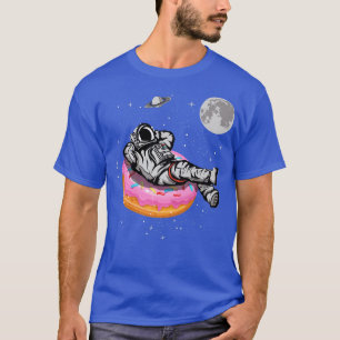 Camiseta Espacaídas de Astronauta en un Donut en el espacio