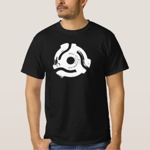 Camiseta Espaciador de grabación de vinilo retro negro de 