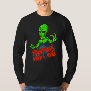Camiseta Espacial Alien Galaxy Planets Humanos Arent Real