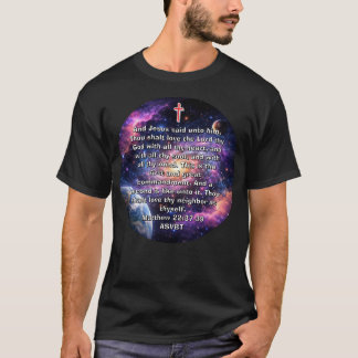 Camiseta Espacial con Versículo Bíblico de los Dos