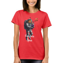 Camiseta Espacial de Gaita Tocando Astronauta Carp