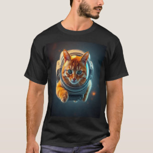 Camiseta Espacial de Gato Astronauta Adorable