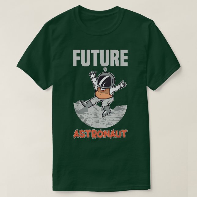 Camiseta espacial del cohete astronauta futuro (Diseño del anverso)