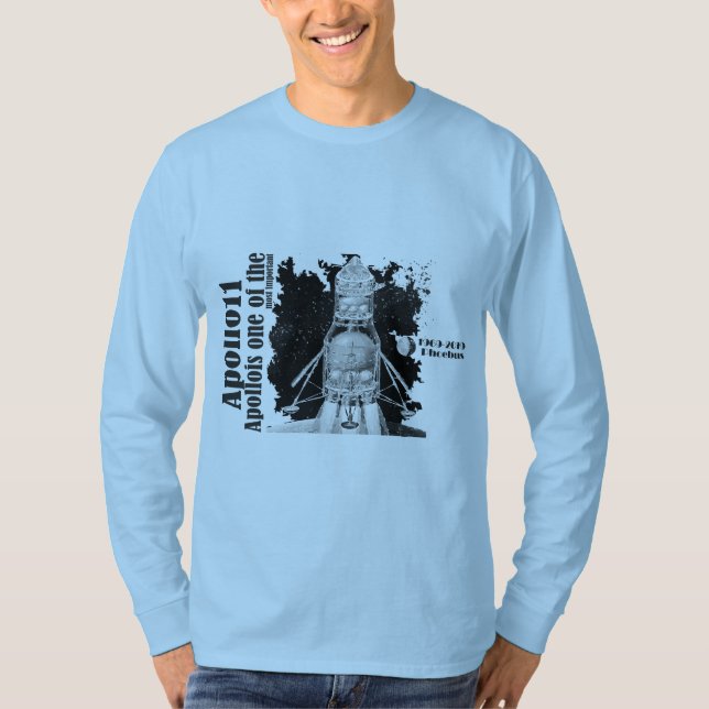 Camiseta Espacio 1969 de la misión de la luna de las (Anverso)