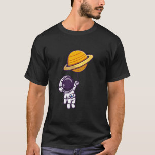 Camiseta Espacio aéreo astronauta en globo aeroespacial Sat