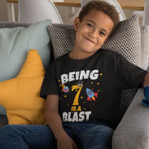 Espacio al aire libre 7º cumpleaños T-Shirt