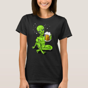 Camiseta Espacio Alien Beer Beer Being Fiesta Ciencia Ficci