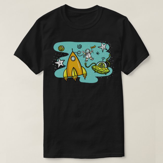 Camiseta Espacio astronauta (Diseño del anverso)